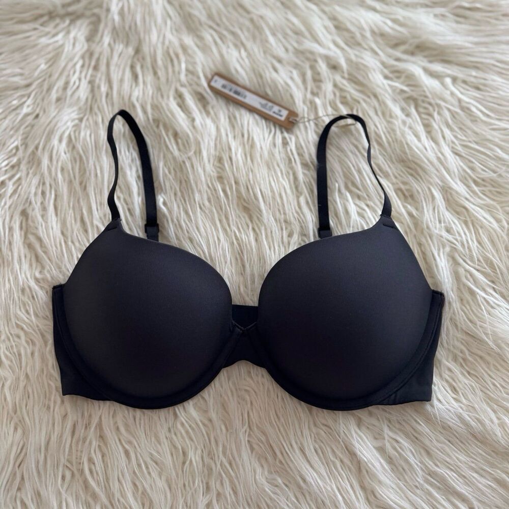 Skims Fits Everybody Push Up Demi Bra Onyx Size 32D